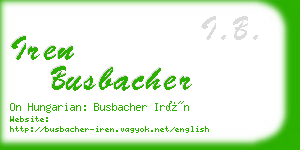 iren busbacher business card